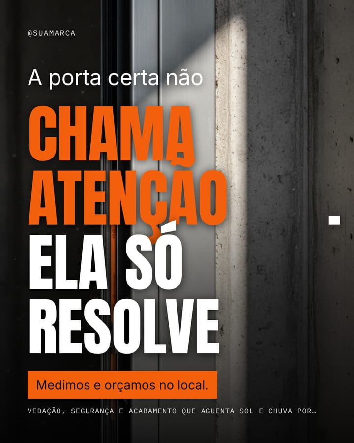Post de Portas e esquadrias criado pelo postar.ai